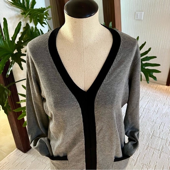 Vila Milano Sweater Dress Gray Black Size Medium - Picture 2 of 6